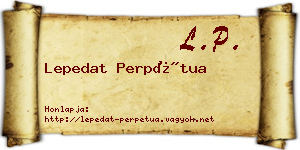 Lepedat Perpétua névjegykártya